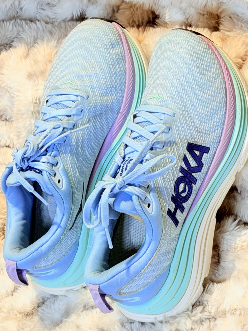 Hoka Gaviota 5 Airy Blue Running Shoes Size 7 - Picture 7 of 15